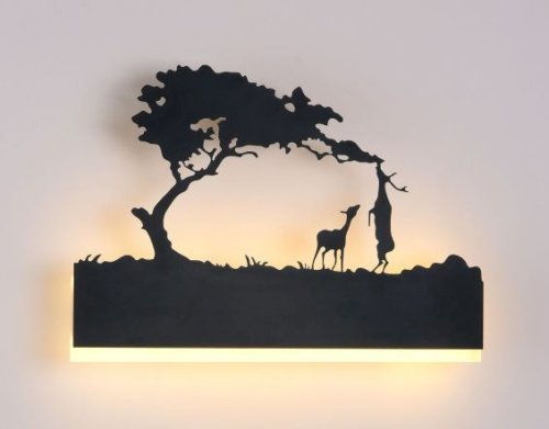 Светильник светодиодный Мелодия Света Лань 6233-16W Черный фото Светильник светодиодный Мелодия Света Лань 6233-16W Черный картинка